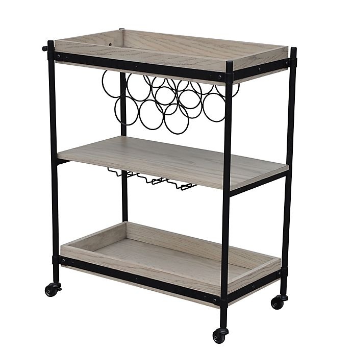 slide 3 of 6, Bee & Willow Home Bar Cart with Wine Rack, 1 ct