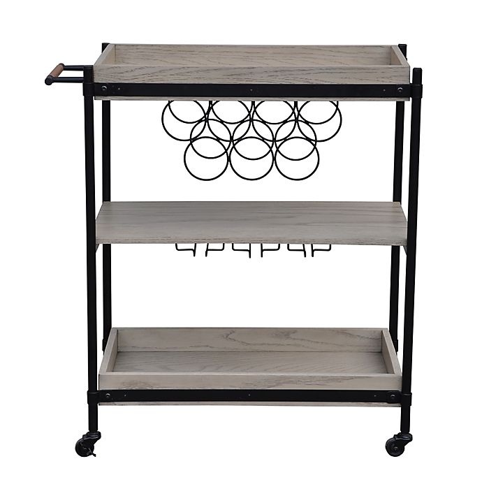 slide 5 of 6, Bee & Willow Home Bar Cart with Wine Rack, 1 ct