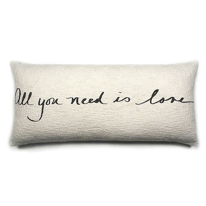 slide 1 of 1, Bee & Willow Home Bee & Willow All You Need Is Love" Lumbar Throw Pillow - Coconut Milk", 1 ct