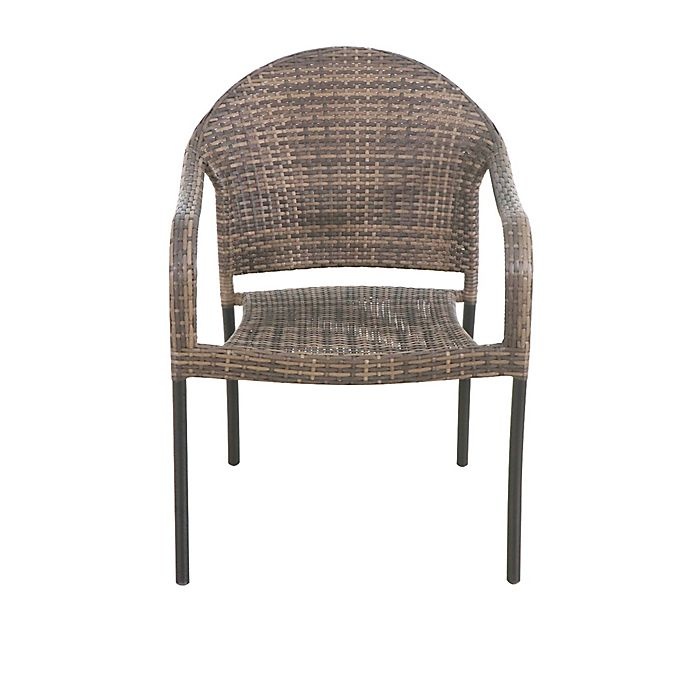 Bee & Willow Barrington top Wicker Balcony Table in BrownnnNew