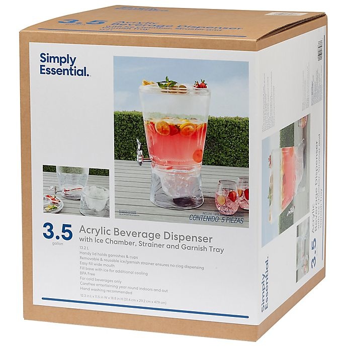 slide 2 of 6, Simply Essential Beverage Dipenser, 3.5 gal