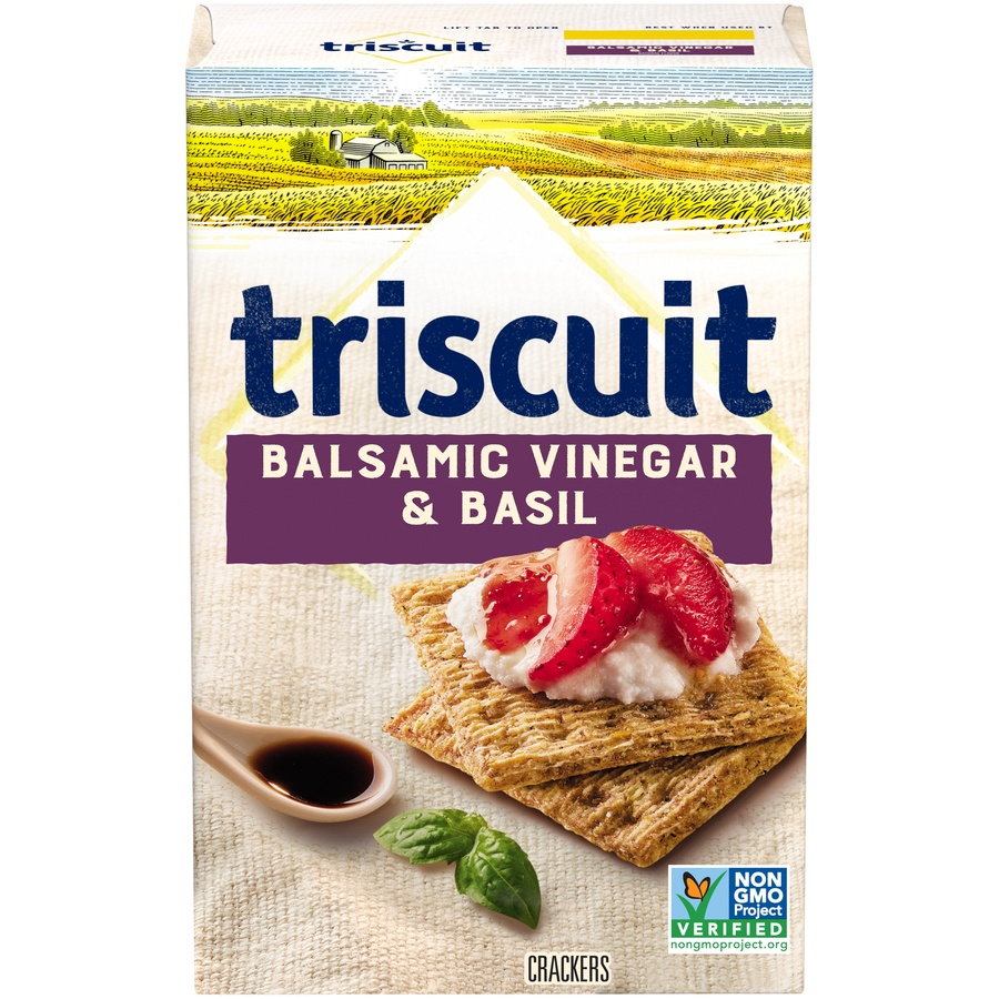 slide 7 of 7, Triscuit Balsamic Vinegar & Basil Crackers, 8.5 oz