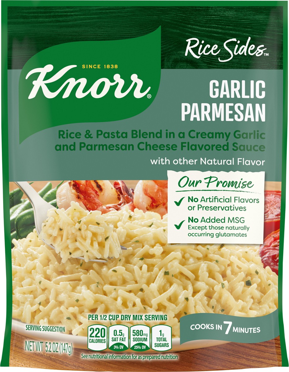 slide 3 of 3, Knorr Rice Sides Garlic Parmesan, 5.2 oz, 5.2 oz