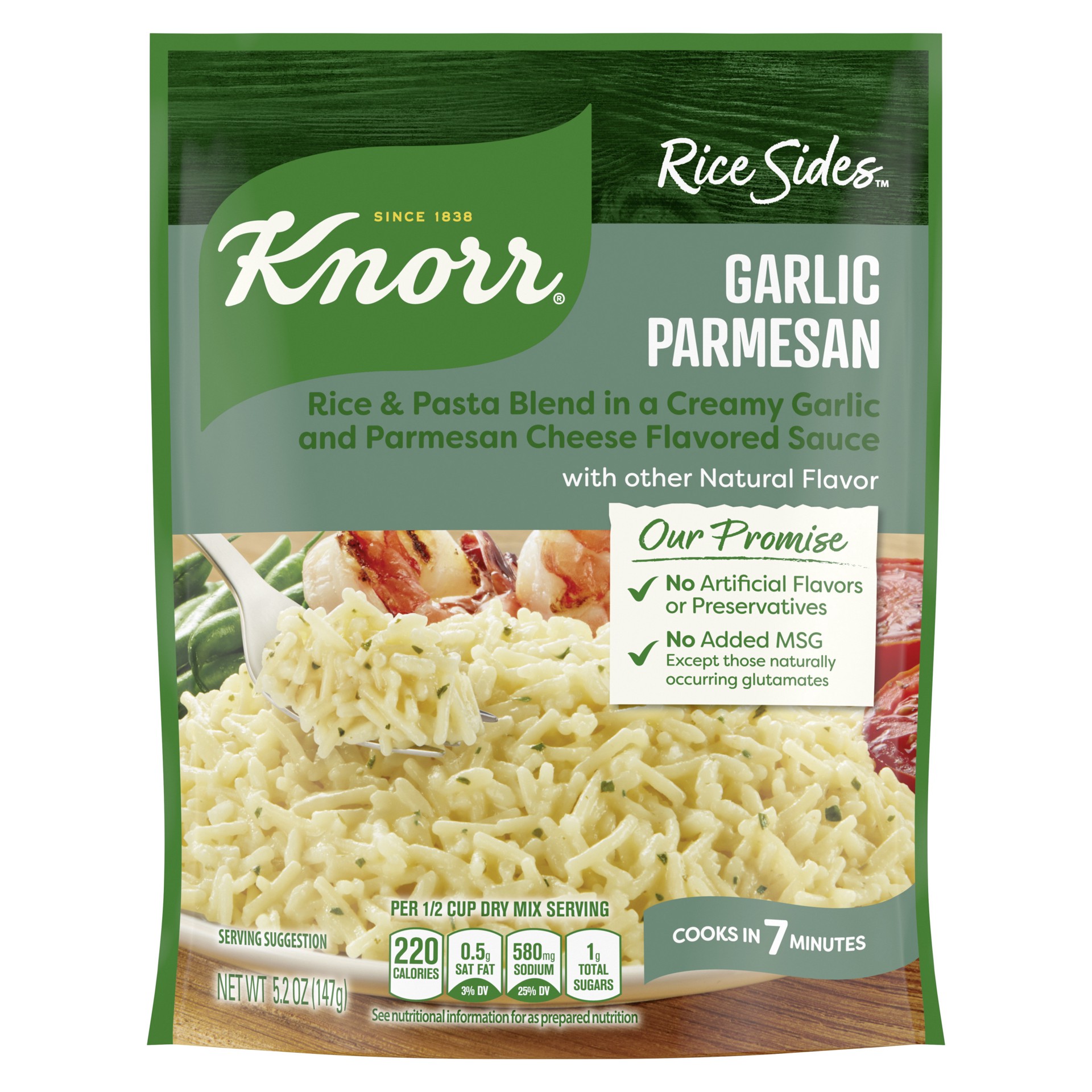 slide 1 of 3, Knorr Rice Sides Garlic Parmesan, 5.2 oz, 5.2 oz