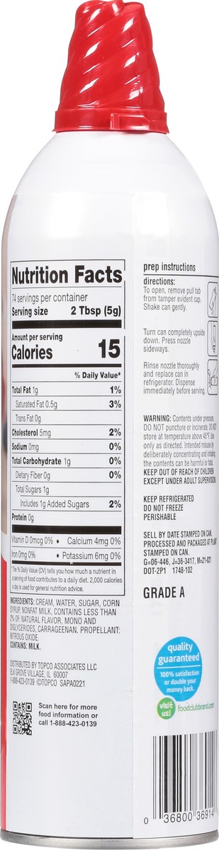 slide 11 of 14, Food Club Original Dairy Whipped Topping 13 oz, 13 oz