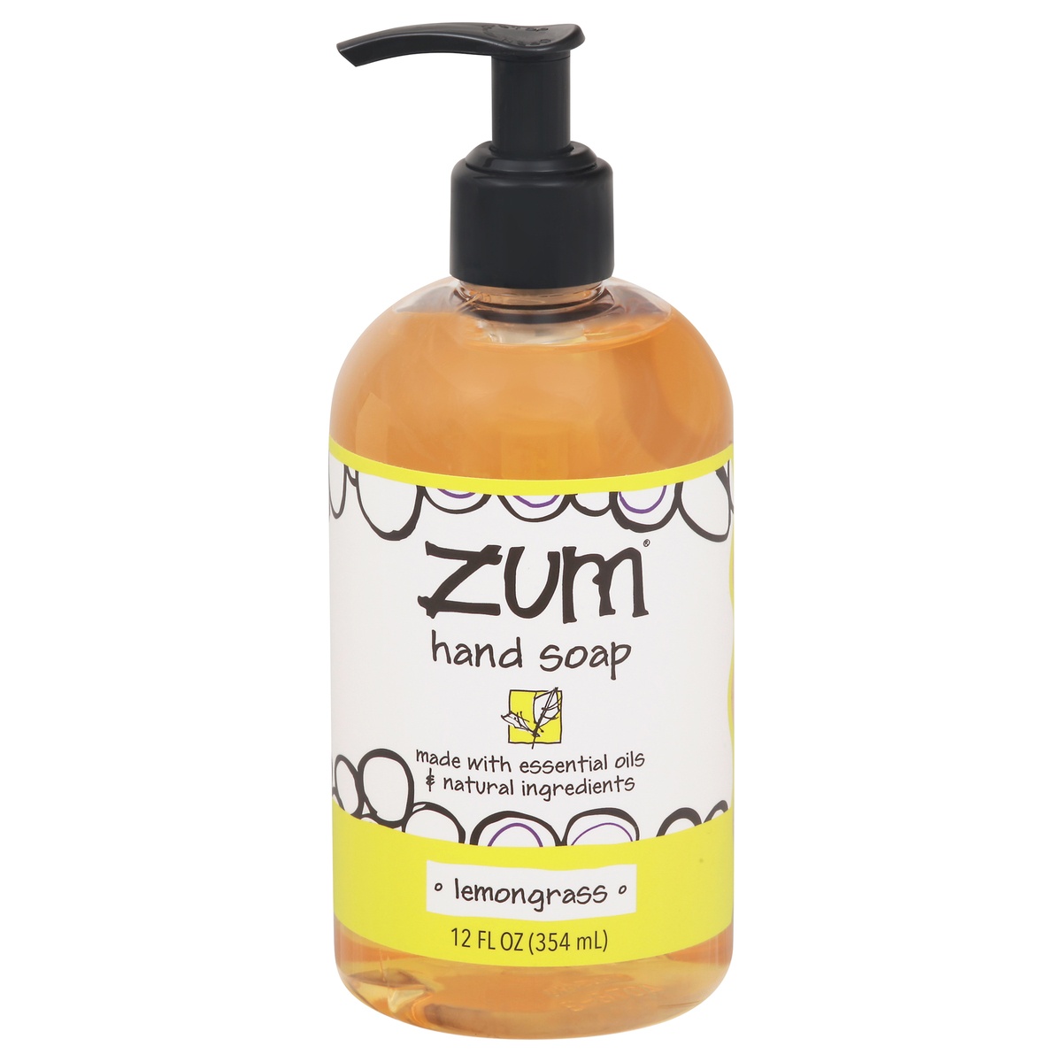 slide 1 of 1, Zum Lemongrass LiquidHand Soap, 12 oz