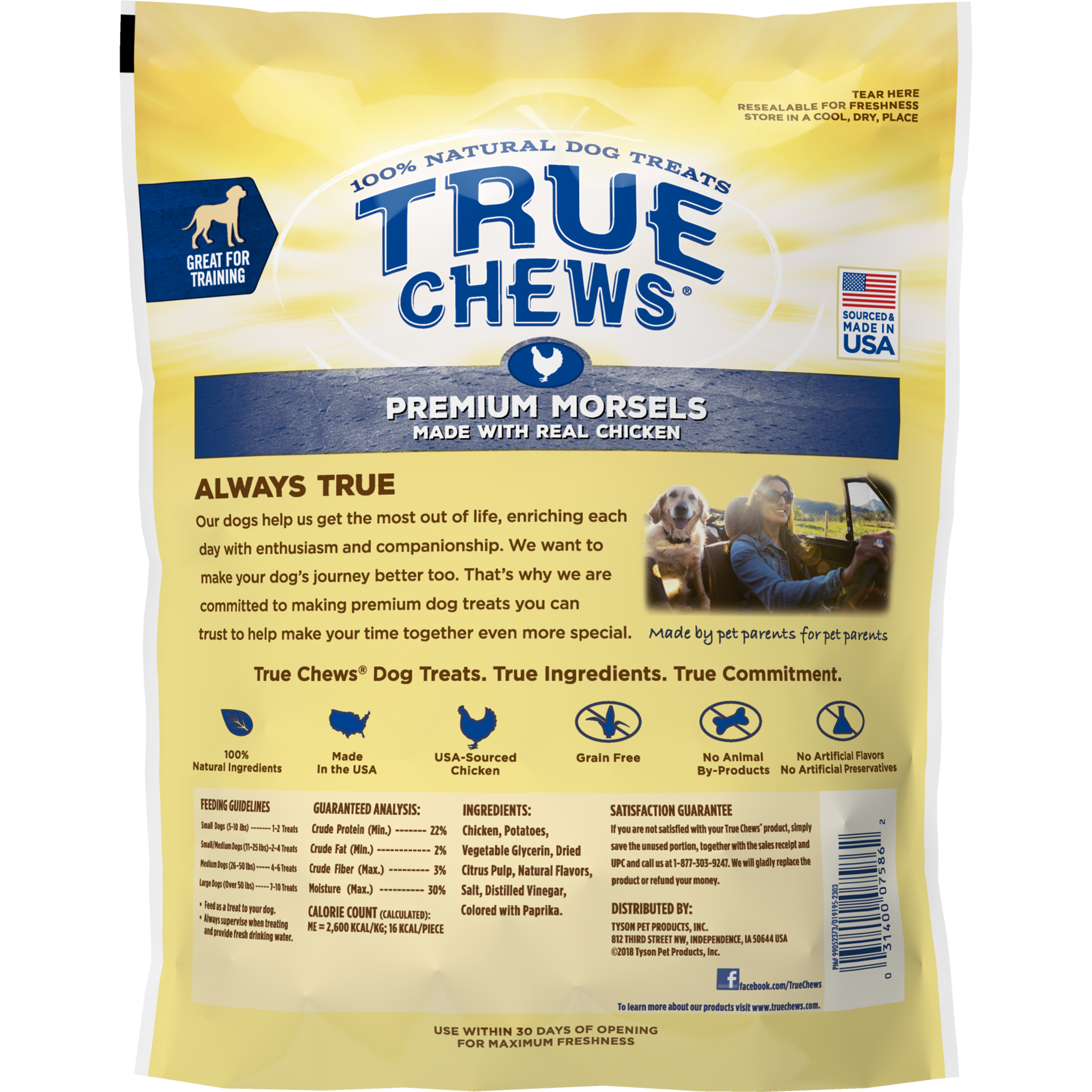 slide 5 of 5, TRUE CHEWS Morsels with Chicken, 11 oz