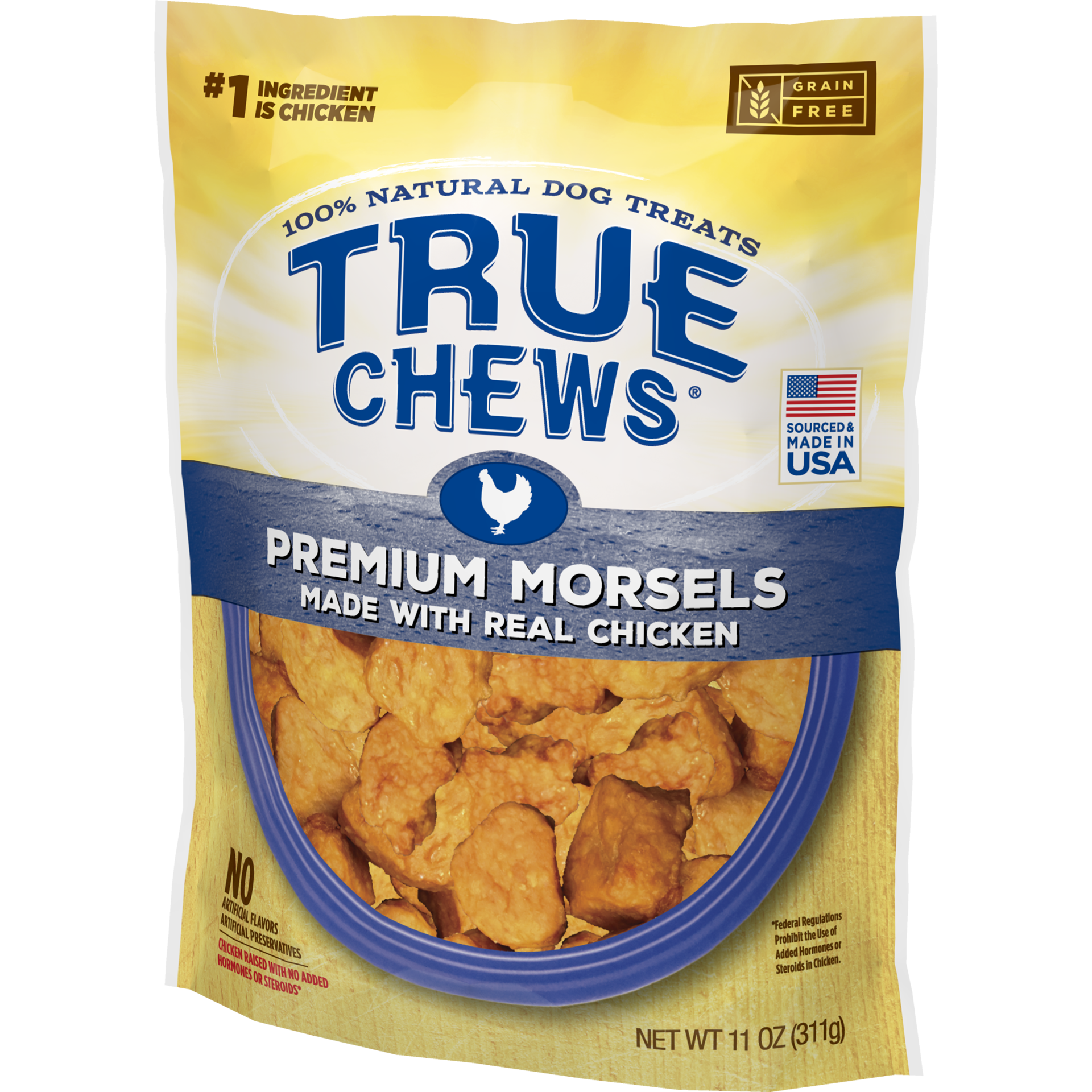 slide 4 of 5, TRUE CHEWS Morsels with Chicken, 11 oz