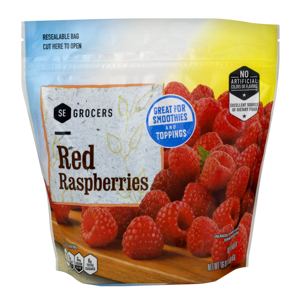 slide 1 of 1, SE Grocers Red Raspberries, 16 oz