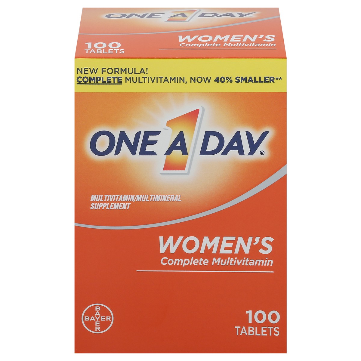 slide 1 of 9, One A Day Women's Complete Multivitamin 100 Tablets, 100 ct