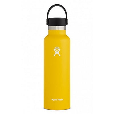 slide 1 of 1, Hydro Flask Standard Mouth Water Bottle With Flex Cap, Sunflower, 21 oz