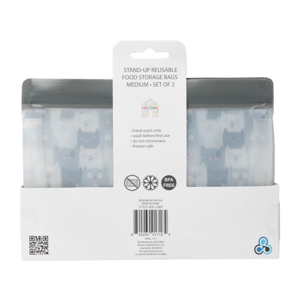 slide 12 of 13, Kolorae Reuse Storage Bags Mediumn, 2 ct