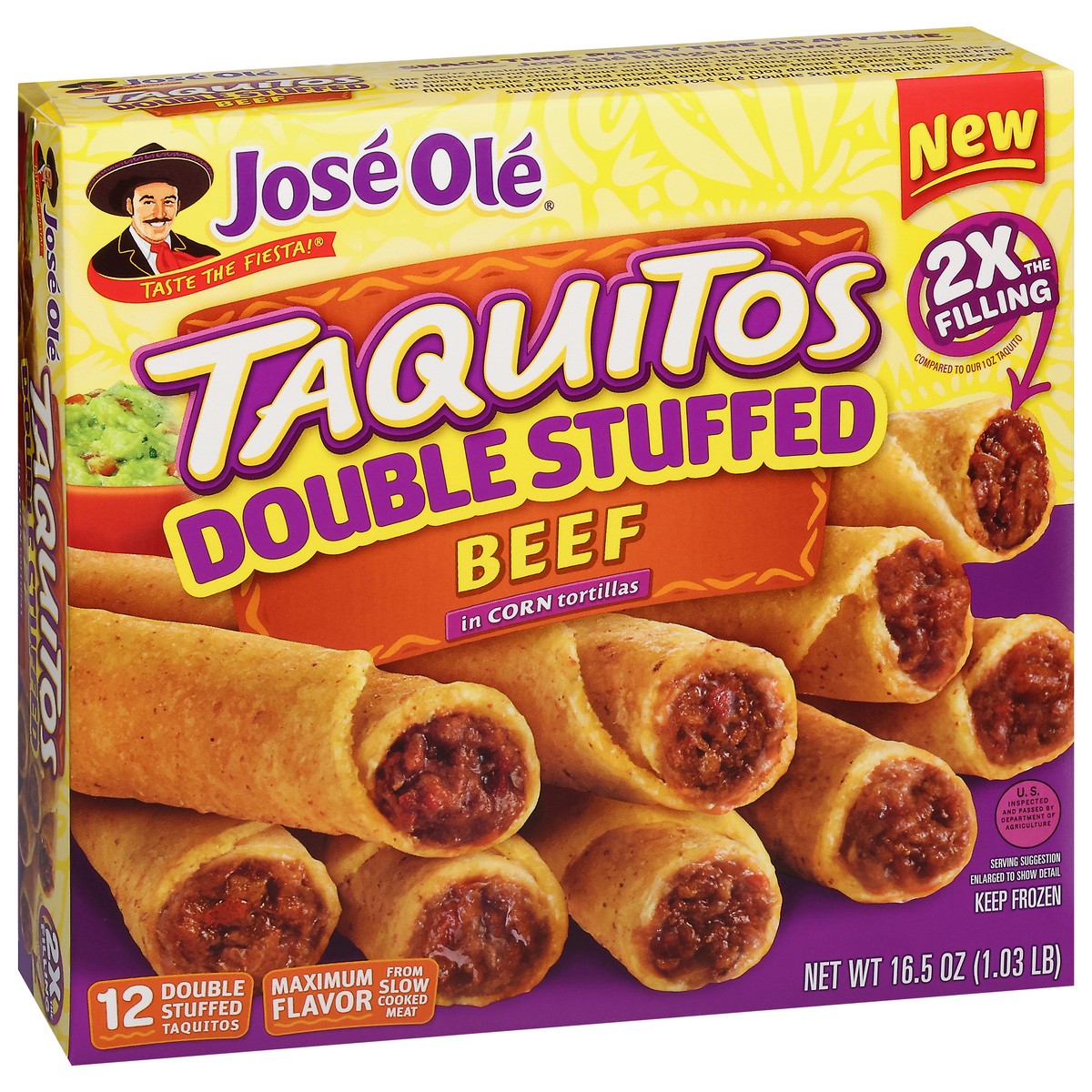 slide 10 of 16, Jo Beef Corn Double Stuffed Taquitos, 16.56 oz