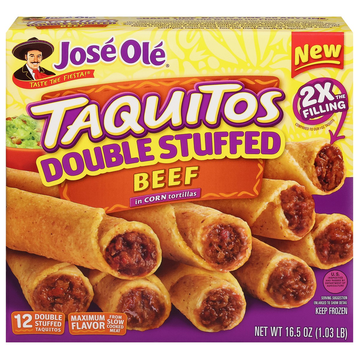 slide 12 of 16, Jo Beef Corn Double Stuffed Taquitos, 16.56 oz