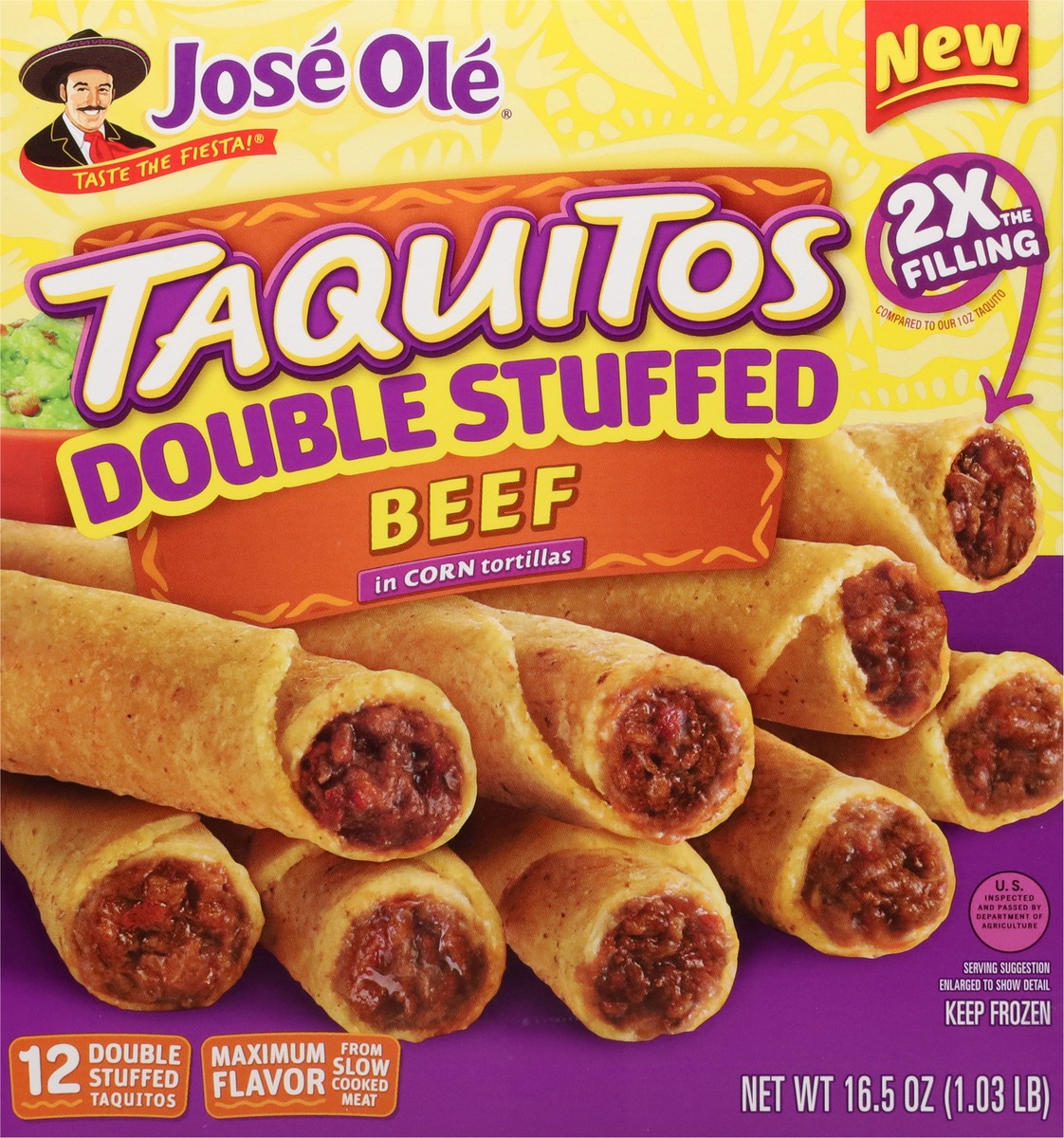 slide 7 of 16, Jo Beef Corn Double Stuffed Taquitos, 16.56 oz