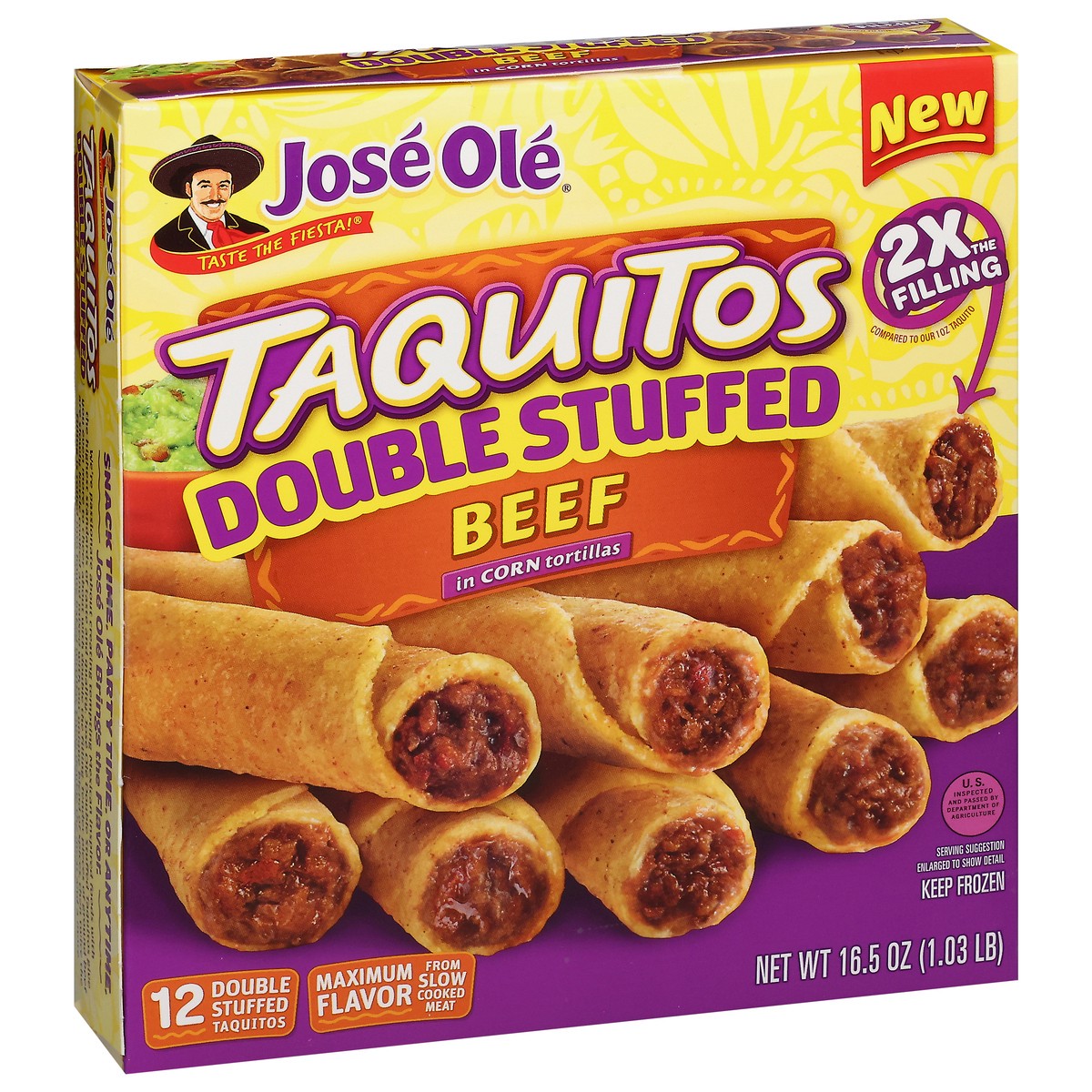 slide 6 of 16, Jo Beef Corn Double Stuffed Taquitos, 16.56 oz