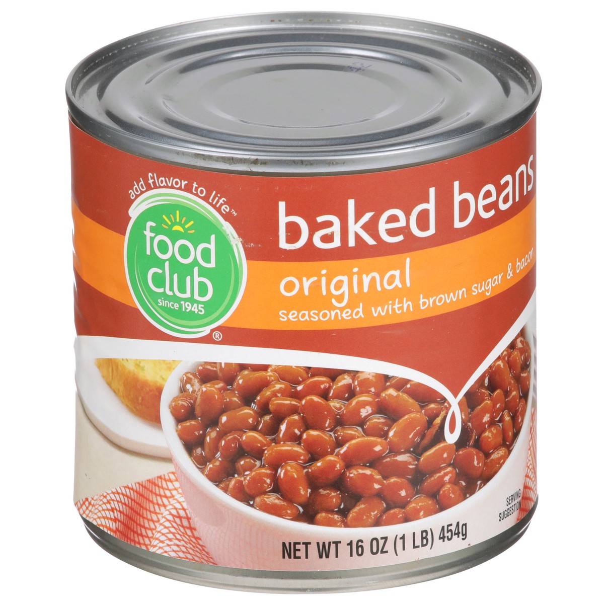 slide 2 of 9, Food Club Original Baked Beans Seasoned With Brown Sugar & Bacon, 16 oz