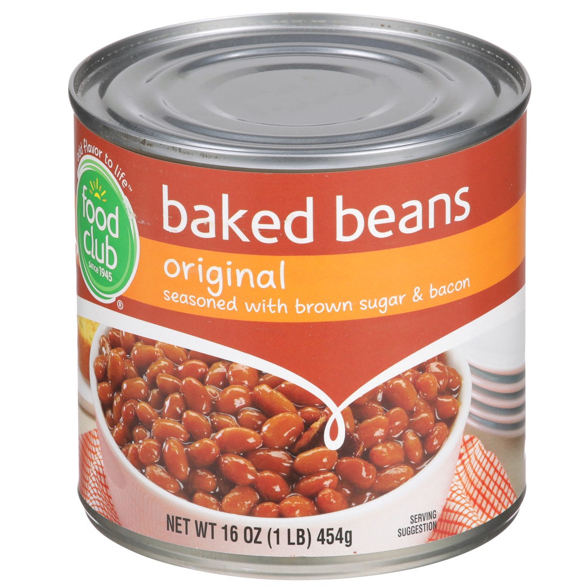 slide 3 of 9, Food Club Original Baked Beans Seasoned With Brown Sugar & Bacon, 16 oz