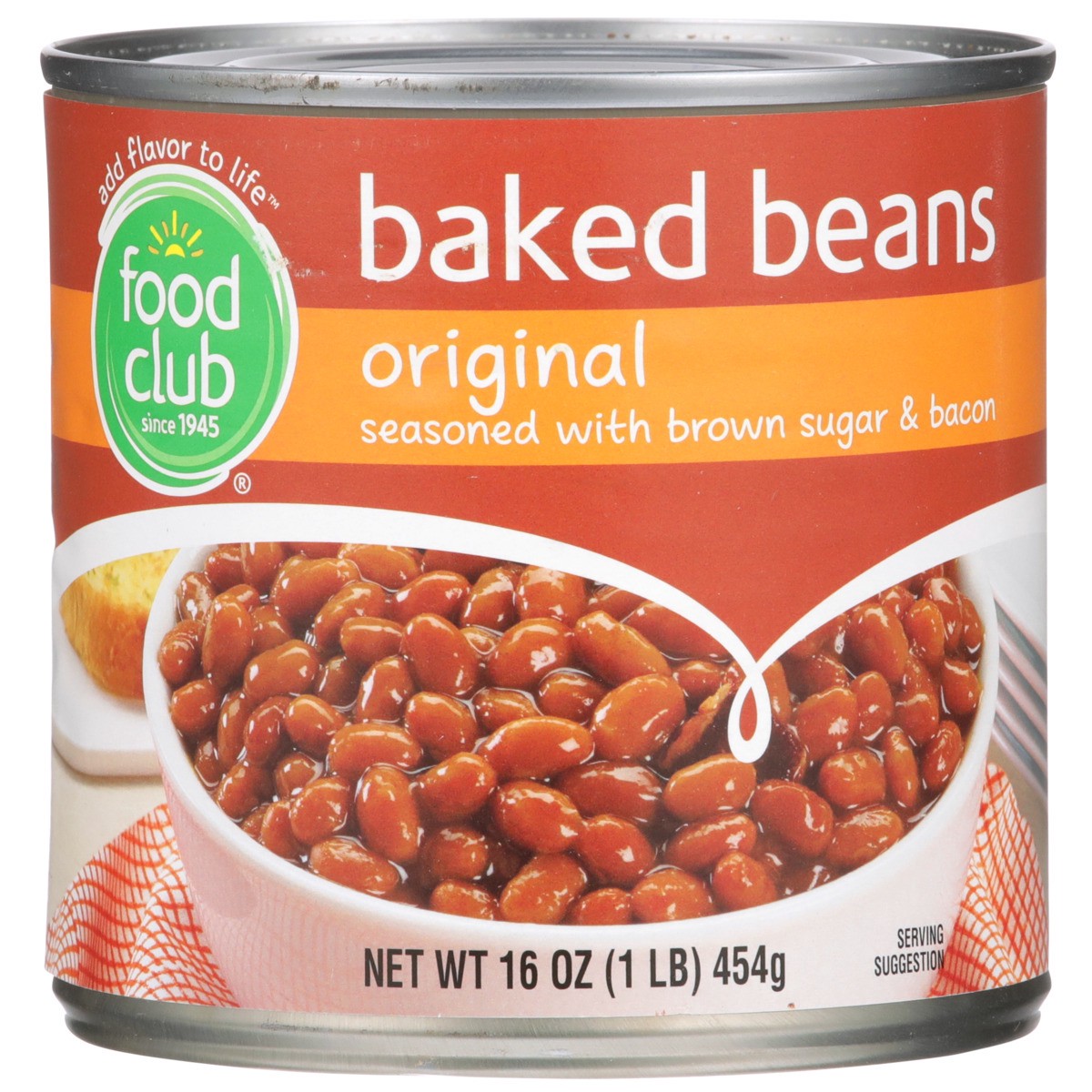 slide 8 of 9, Food Club Original Baked Beans Seasoned With Brown Sugar & Bacon, 16 oz