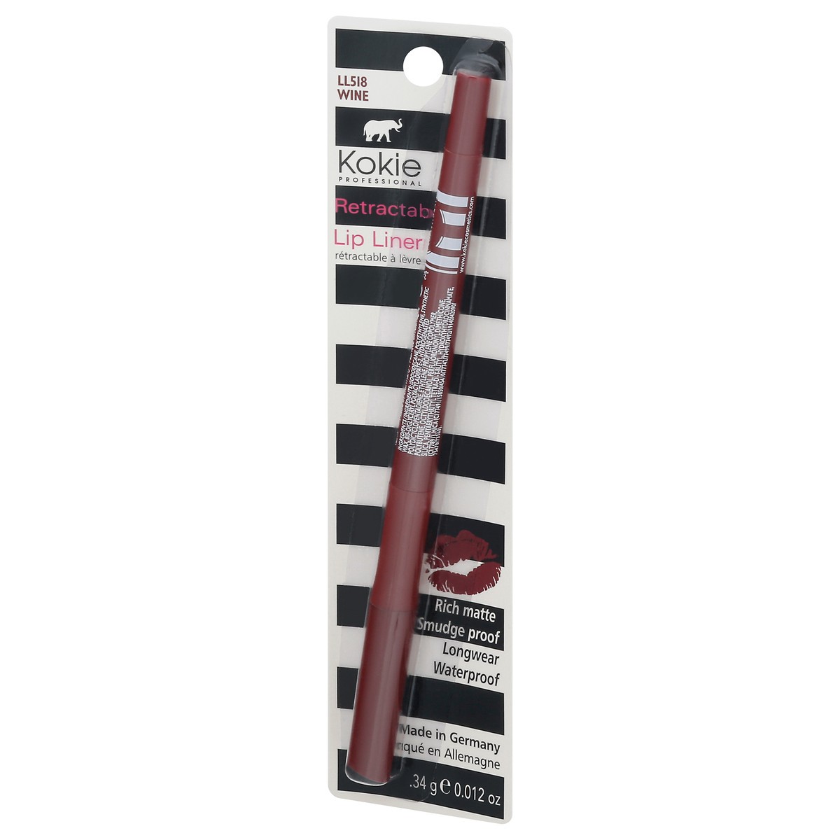 slide 2 of 12, Kokie Wine LL518 Retractable Lip Liner 0.012 oz, 1 ct