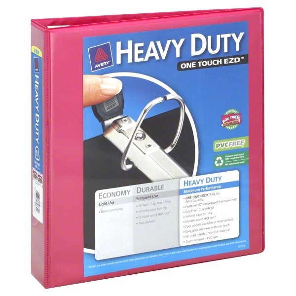 slide 1 of 1, Avery Heavy Duty Clear Cover 1-1/2 Inch Binder 1 ea, 1 ct