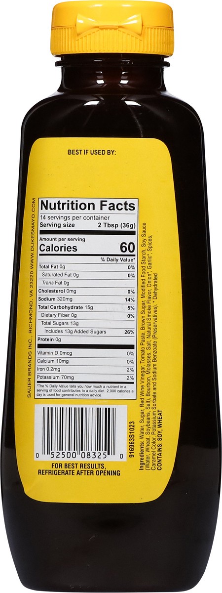 slide 8 of 13, Duke's Southern Sauces Hickory Bourbon BBQ Sauce 17.5 oz, 17.5 oz