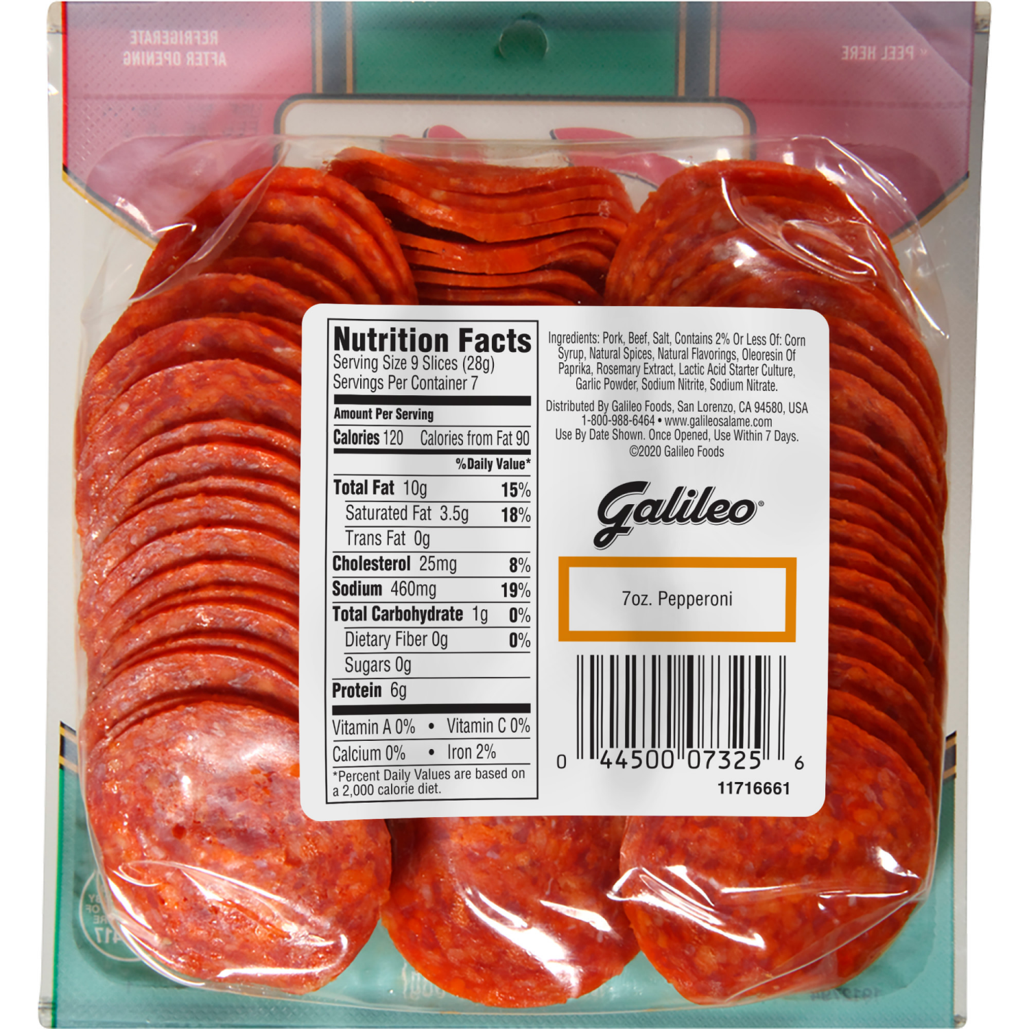 slide 3 of 4, Galileo Pepperoni, 7 oz, 7 oz