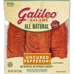 Galileo Salame Deli Sliced All Natural Pepperoni, 6 oz.