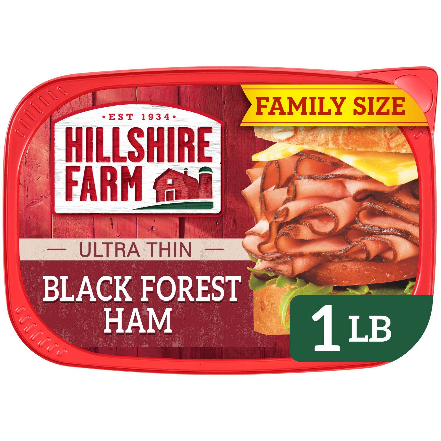 slide 1 of 5, Hillshire Farm Ultra Thin Sliced Deli Lunch Meat, Black Forest Ham, 16 oz, 16 oz
