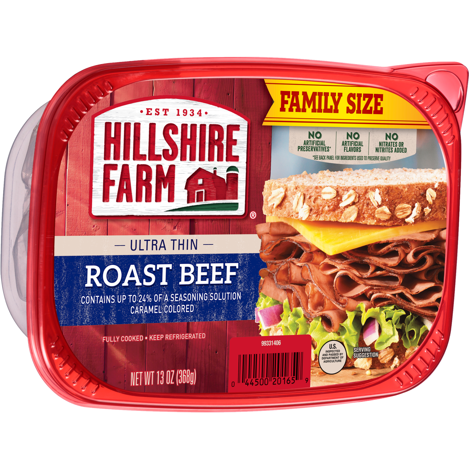 slide 3 of 8, Hillshire Farm Ultra Thin Sliced Deli Lunch Meat, Roast Beef, 13 oz, 13 oz