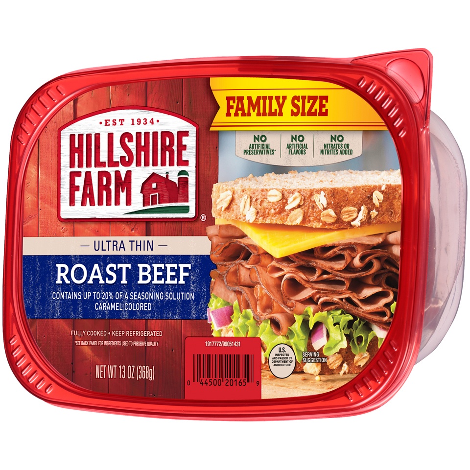 slide 5 of 6, Hillshire Farm Ultra Thin Sliced Deli Lunch Meat, Roast Beef, 13 oz, 13 oz