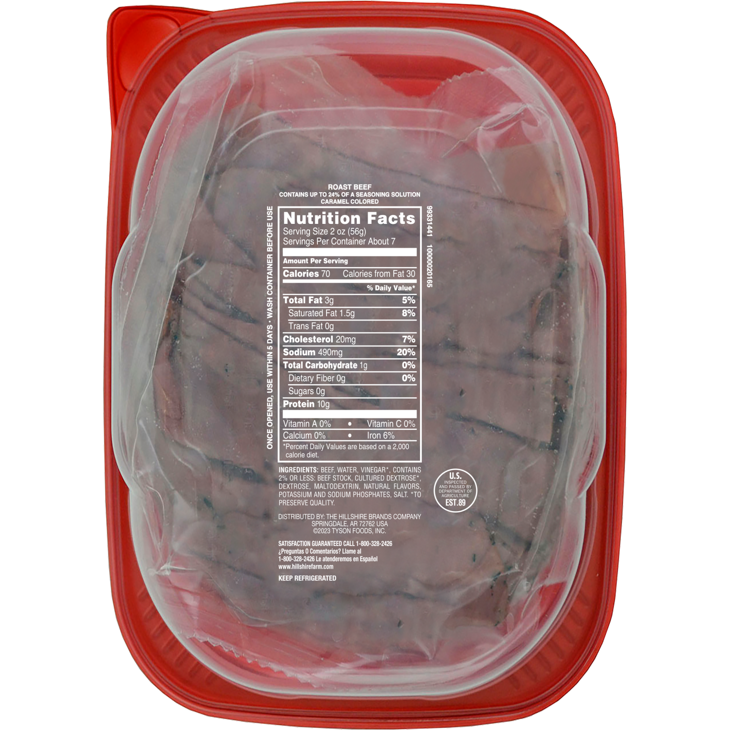slide 5 of 8, Hillshire Farm Ultra Thin Sliced Deli Lunch Meat, Roast Beef, 13 oz, 13 oz