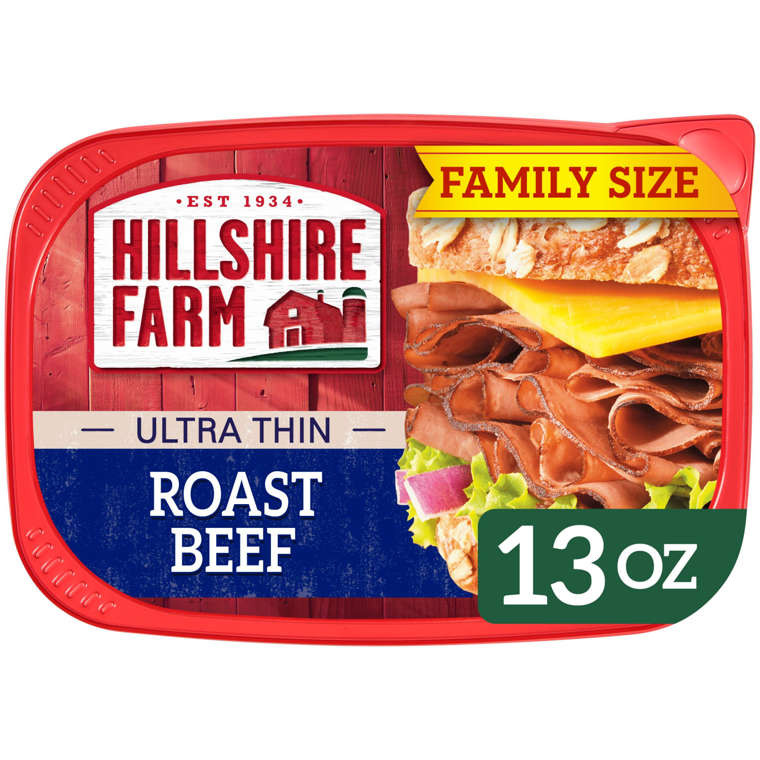 slide 1 of 6, Hillshire Farm Ultra Thin Sliced Deli Lunch Meat, Roast Beef, 13 oz, 13 oz