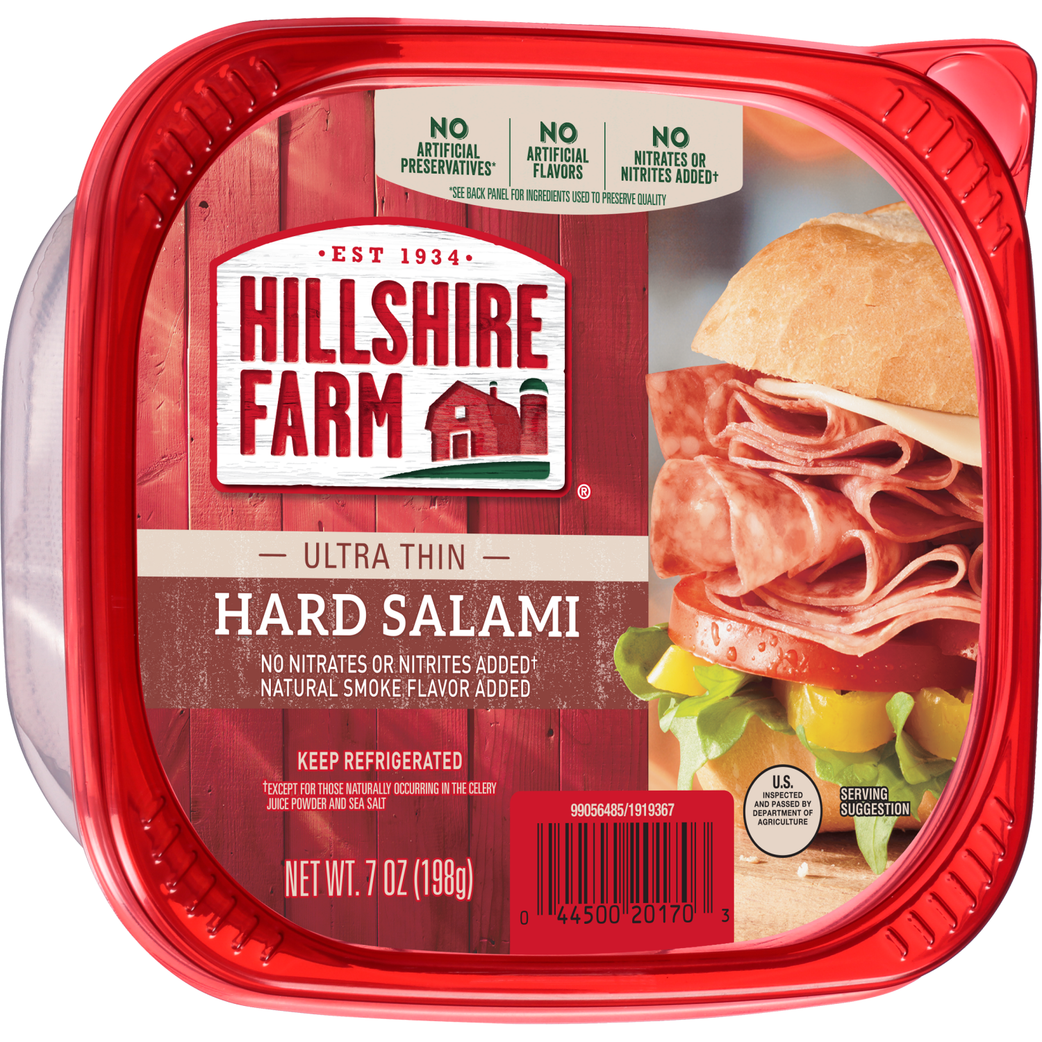slide 3 of 8, Hillshire Farm Ultra Thin Uncured Hard Salami, 7 oz., 7 oz