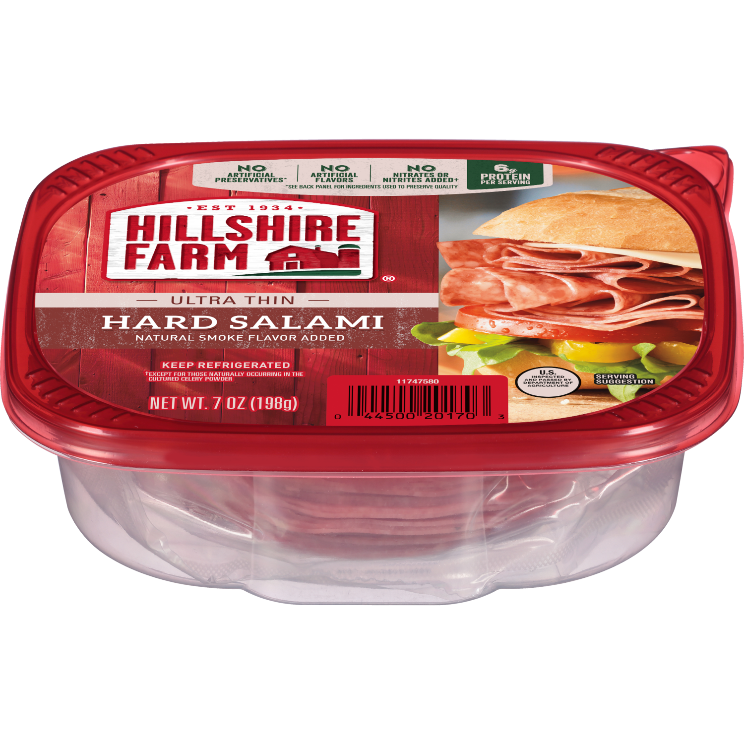 slide 1 of 8, Hillshire Farm Ultra Thin Sliced Hard Salami Sandwich Meat, 7 Oz, 7 oz
