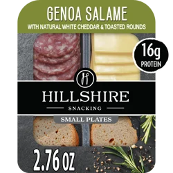 Hillshire Farm Hillshire Snacking Small Plates, Genoa Salami Deli Lunch Meat and White Cheddar Cheese, 2.76 oz