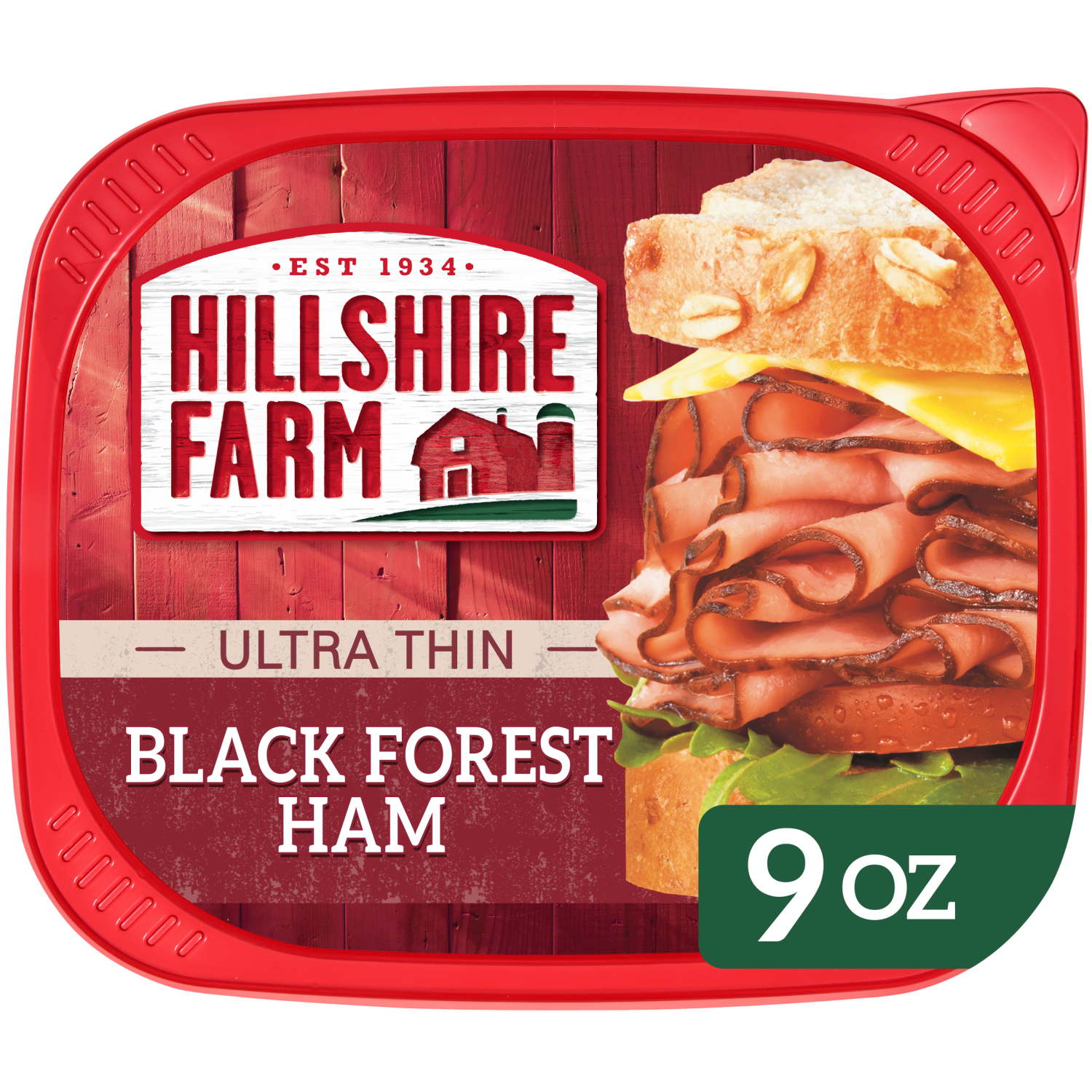 slide 1 of 5, Hillshire Farm Ultra Thin Sliced Black Forest Ham Sandwich Meat, 9 oz, 9 oz