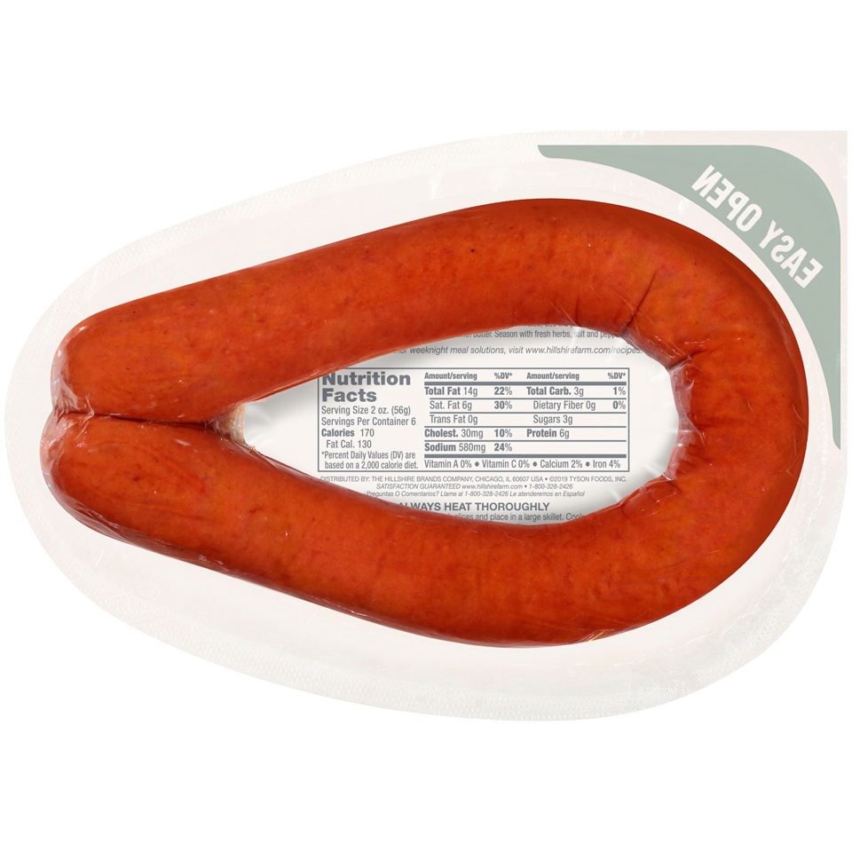 slide 2 of 4, Hillshire Farm Beef Smoked Sausage Rope, 1 ct