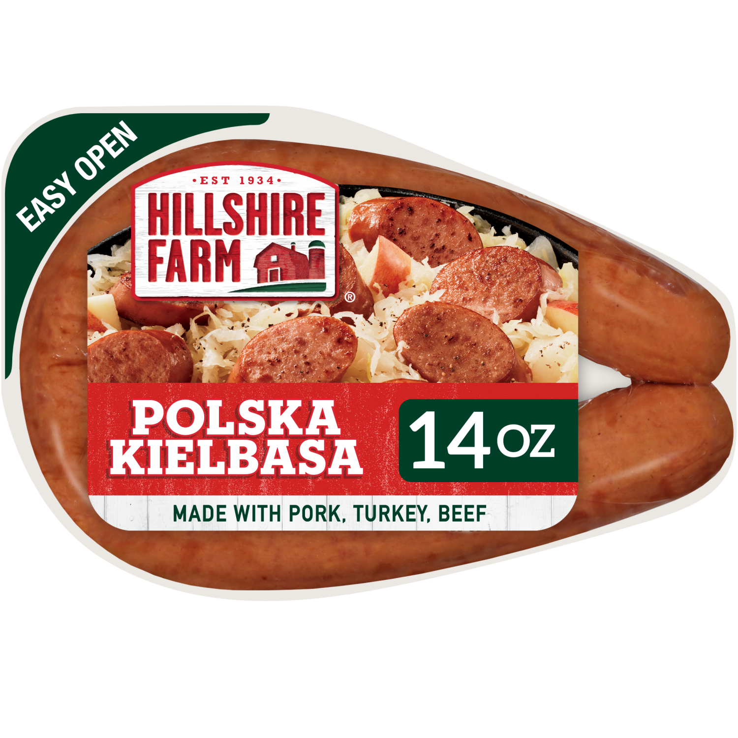 slide 1 of 6, Hillshire Farm Polska Kielbasa Smoked Sausage, 14 ounce, 14 oz