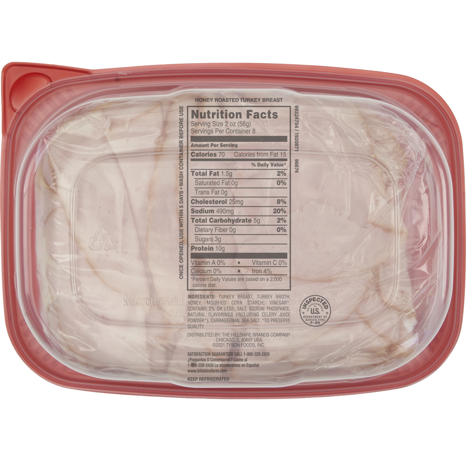 slide 5 of 8, Hillshire Farm Ultra Thin Sliced Honey Roasted Turkey Breast Sandwich Meat, 16 oz, 16 oz
