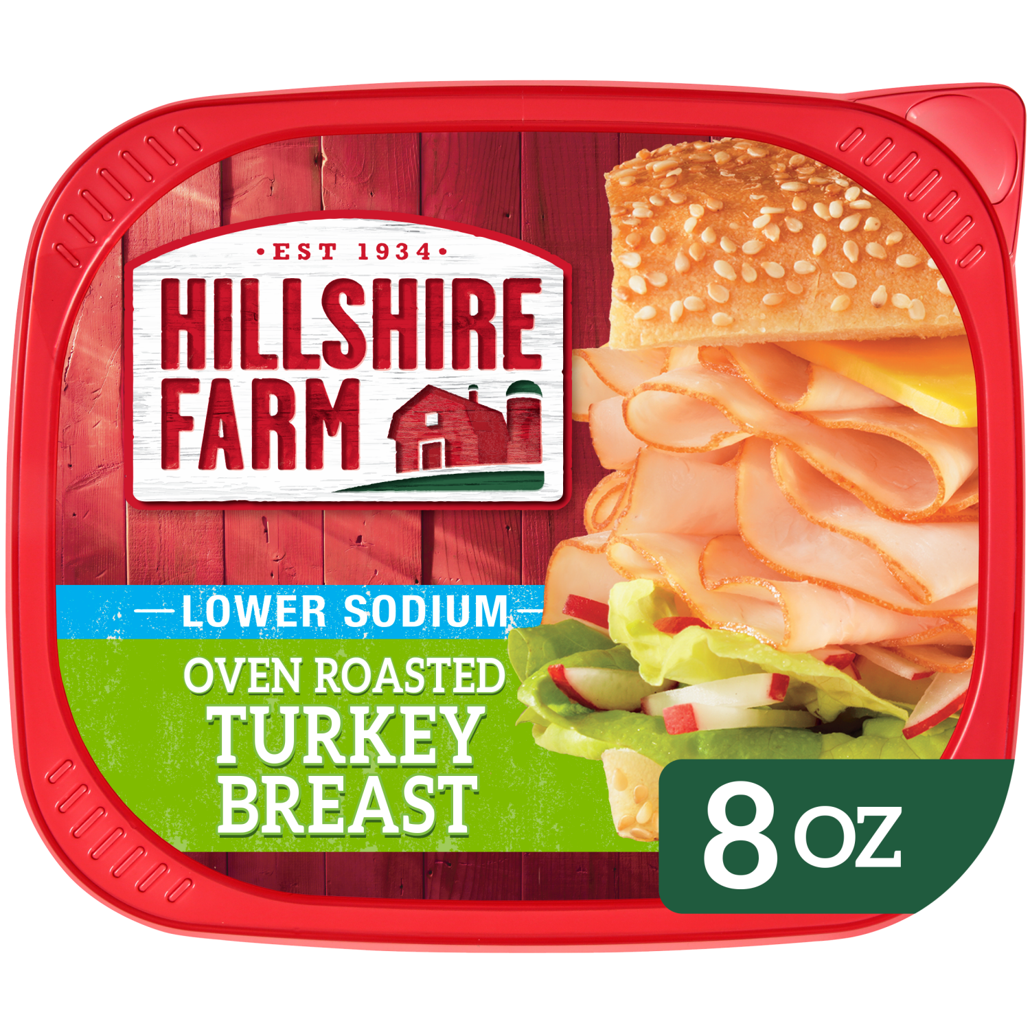 slide 1 of 5, Hillshire Farm Ultra Thin Sliced Deli Lunch Meat, Lower Sodium Oven Roasted Turkey Breast, 8 oz, 8 oz