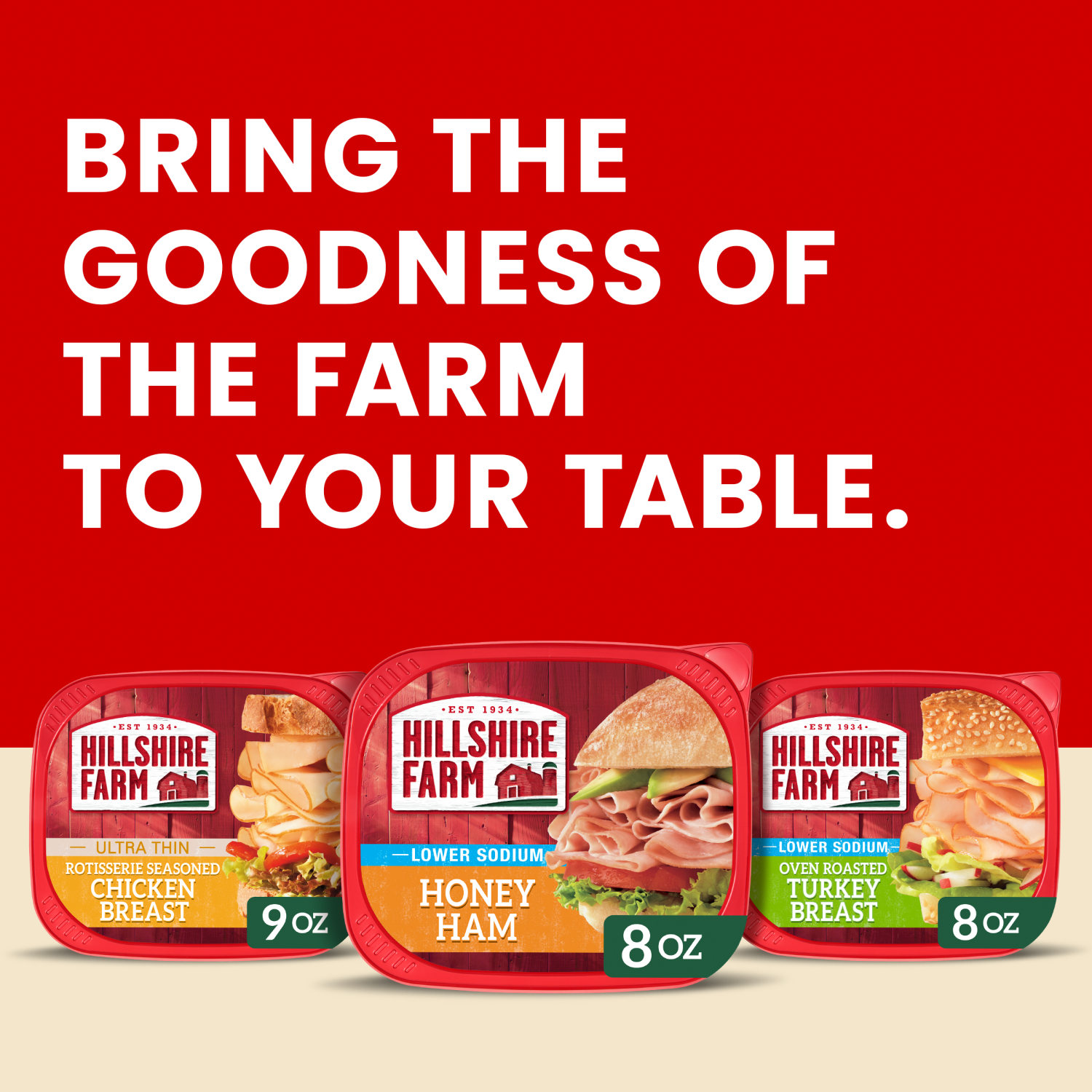 slide 3 of 8, Hillshire Farm Ultra Thin Sliced Lower Sodium Honey Ham Sandwich Meat, 8 ounces, 8 oz