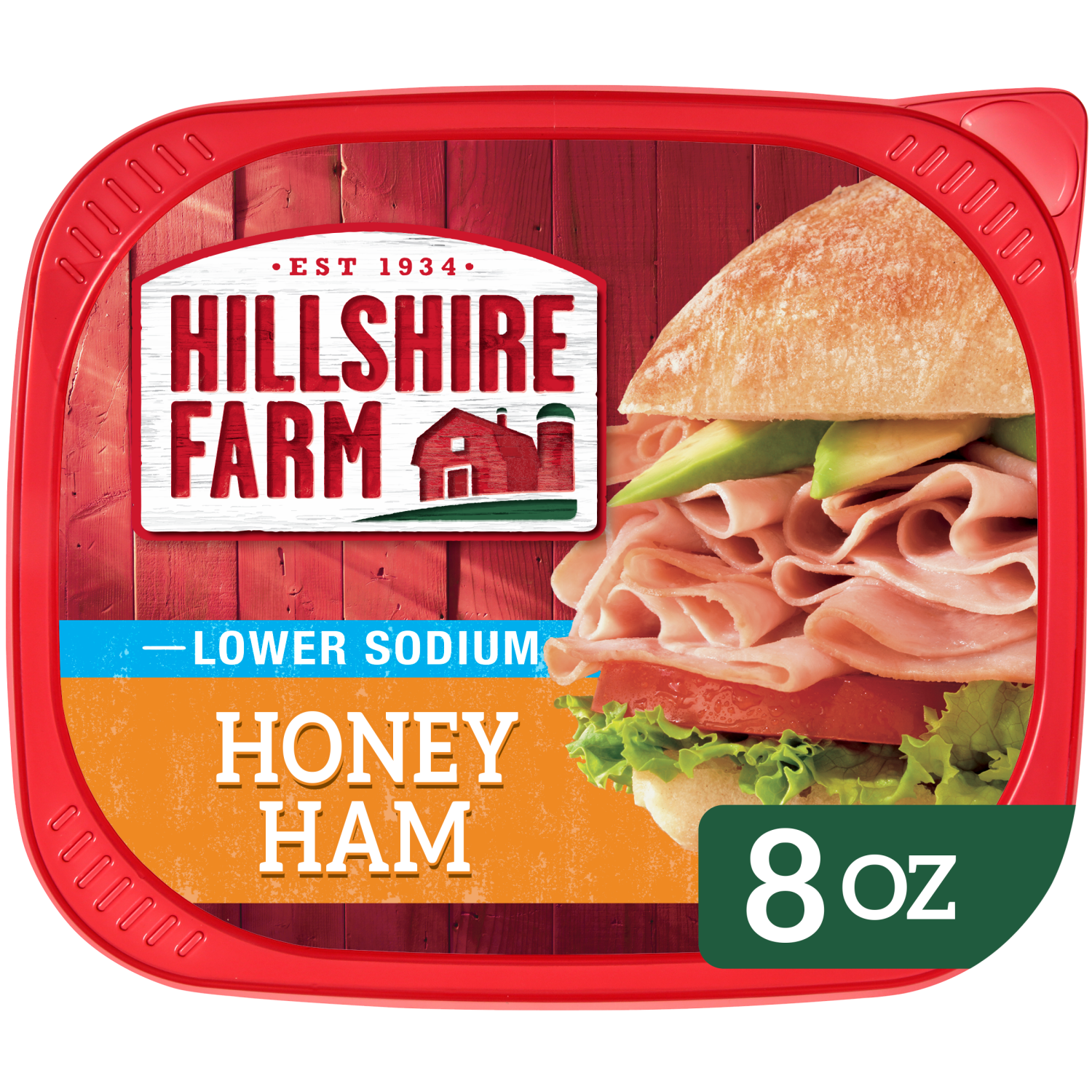 slide 1 of 5, Hillshire Farm Ultra Thin Sliced Lower Sodium Honey Ham Sandwich Meat, 8 ounces, 8 oz