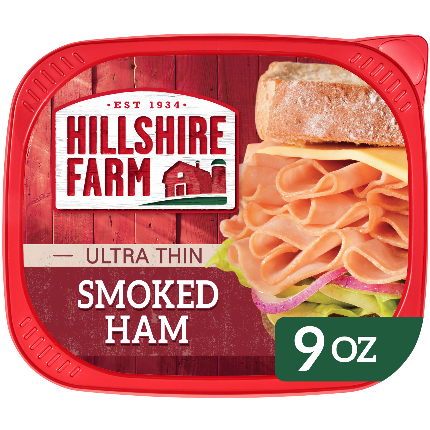 slide 1 of 5, Hillshire Farm Ultra Thin Sliced Smoked Ham Sandwich Meat, 9 oz, 9 oz