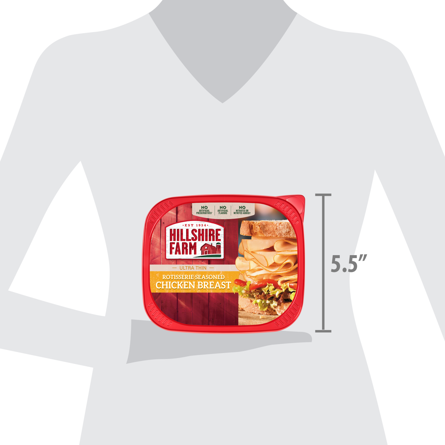 slide 3 of 8, Hillshire Farm Ultra Thin Sliced Rotisserie Seasoned Chicken Breast Sandwich Meat, 9 oz, 9 oz