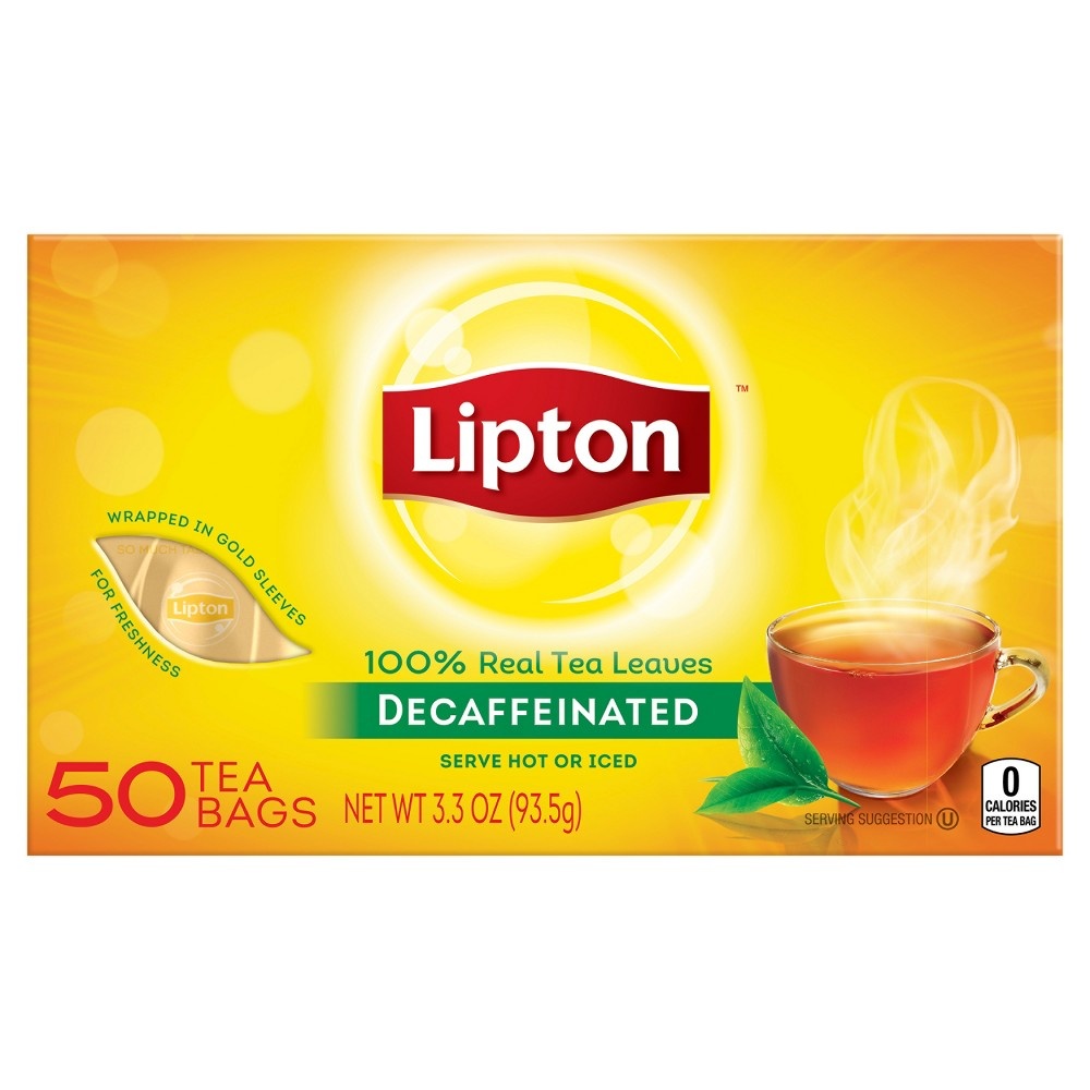 slide 5 of 8, Lipton Black Tea Bags Decaffeinated, 50 ct, 50 ct