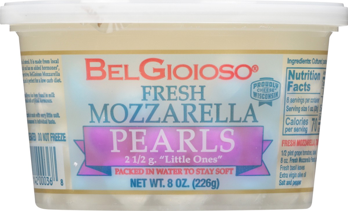 slide 6 of 9, BelGioioso Fresh Mozzarella Pearls, 8 oz., 8 oz