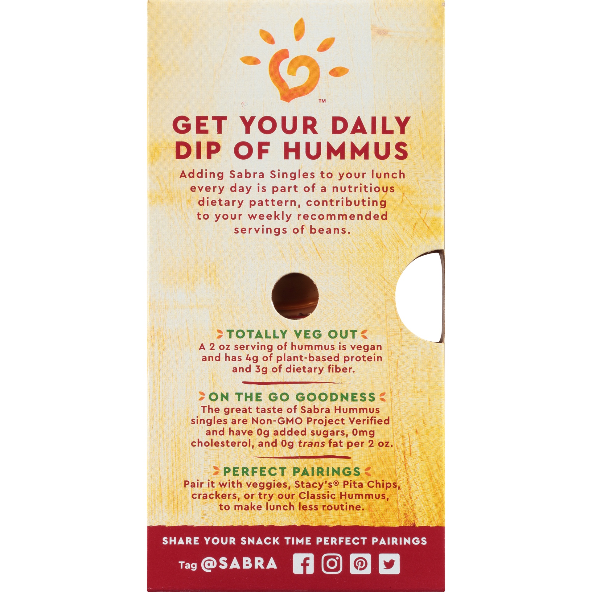 slide 6 of 7, Sabra Singles Roasted Red Pepper Hummus 2 oz (6 count), 6 ct