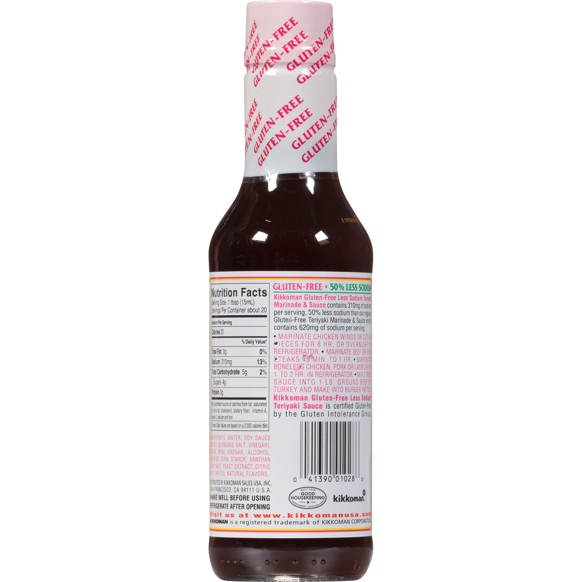 slide 3 of 7, Kikkoman Gluten-Free Less Sodium Teriyaki Marinade & Sauce 10 fl oz, 10 fl oz