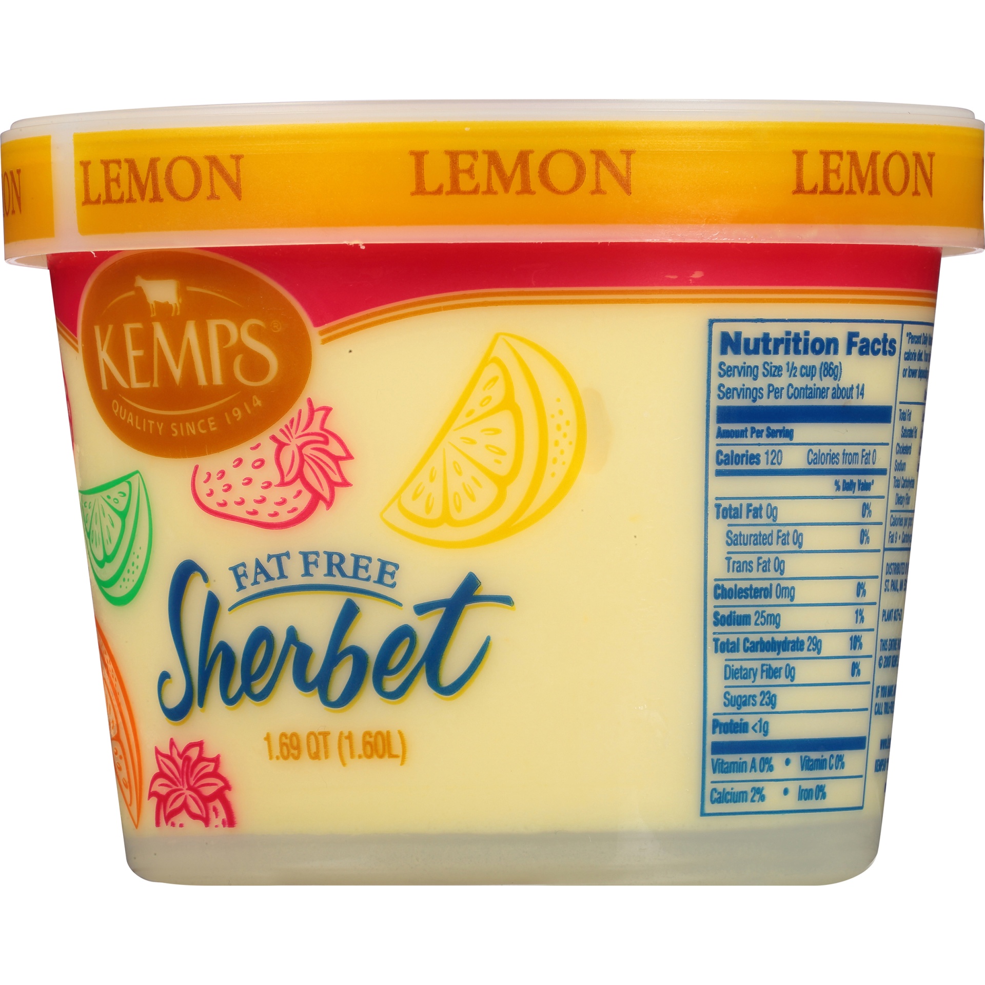slide 4 of 6, Kemps Lemon Sherbet, 54 oz